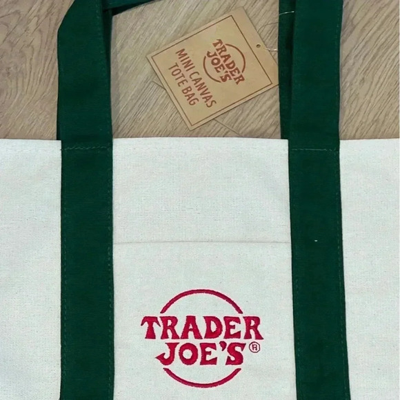 Brand New Trader Joe’s Mini Tote Bag in Green - Picture 4 of 4